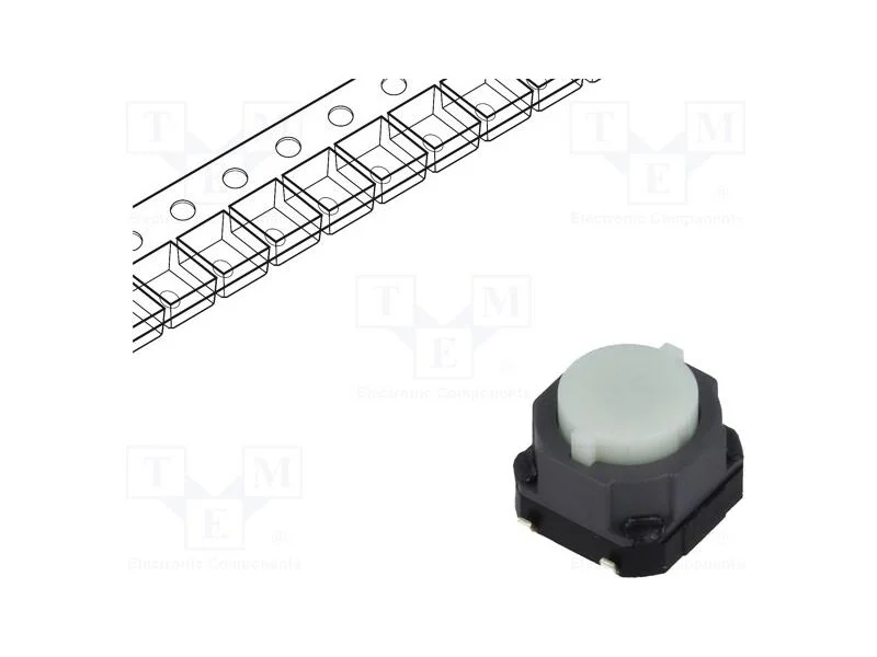 Microinterruptor TACT, SPST, Pos: 2, 0,05A/12VDC,.