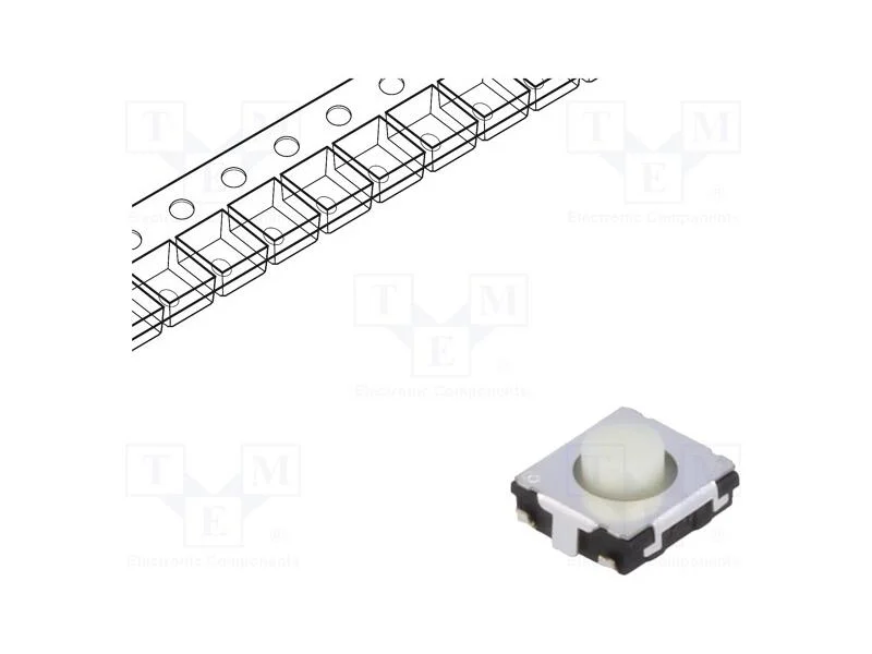 Microinterruptor TACT, SPST, Pos: 2, 0,02A/15VDC,.