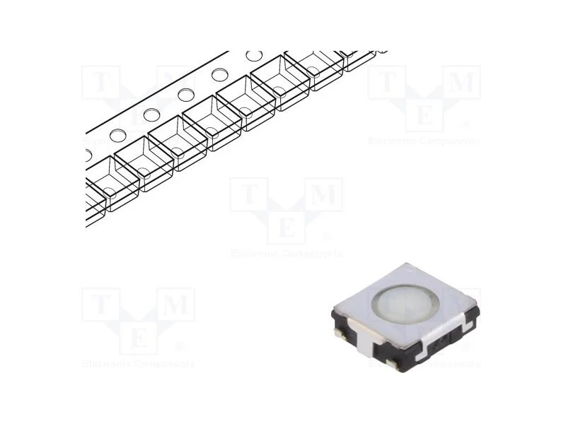 Microinterruptor TACT, SPST, Pos: 2, 0,02A/15VDC,.