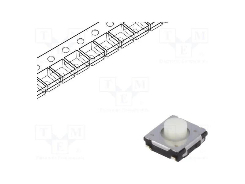 Microinterruptor TACT, SPST, Pos: 2, 0,02A/15VDC,.