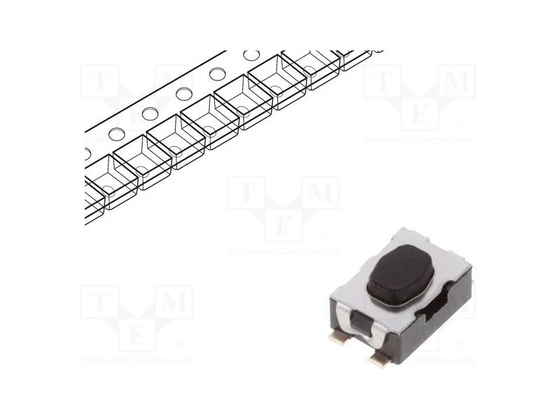 Microinterruptor TACT, SPST-NO, Pos: 2, 0,05A/32V.