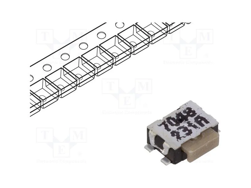 Microinterruptor TACT, SPST-NO, Pos: 2, 0,05A/32V.