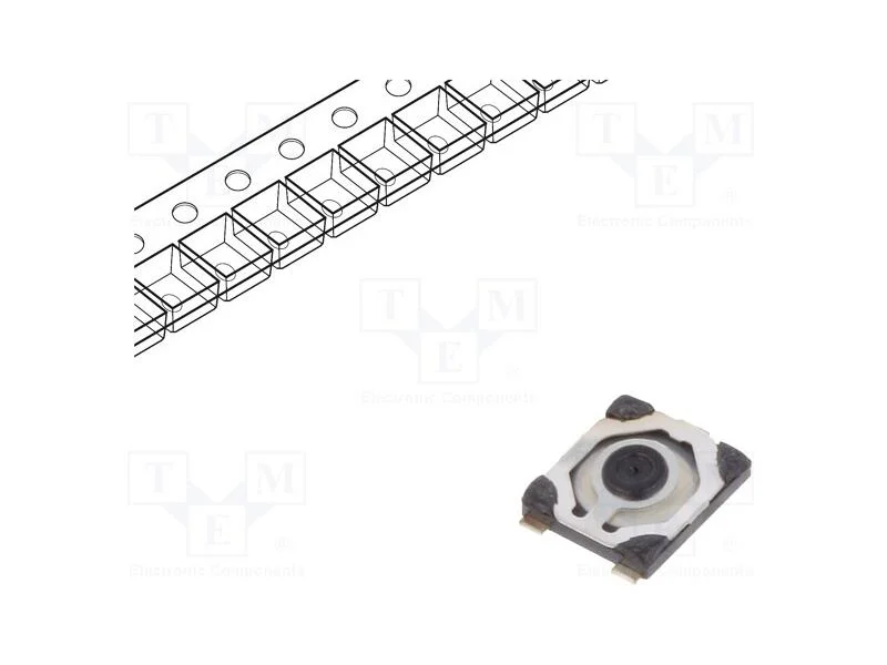 Microinterruptor TACT, SPST-NO, Pos: 2, 0,05A/32V.