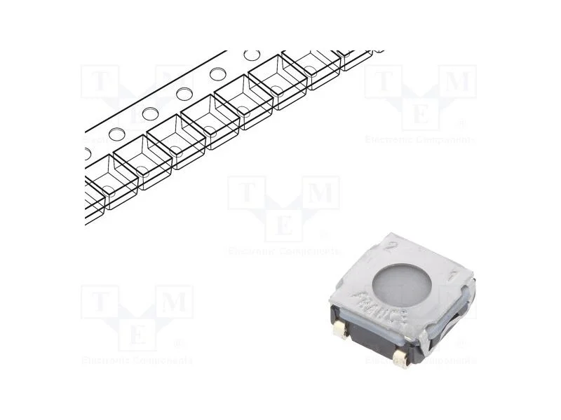 Microinterruptor TACT, SPST-NO, Pos: 2, 0,05A/32V.