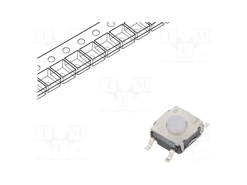 Microinterruptor TACT, SPST-NO, Pos: 2, 0,05A/32V.