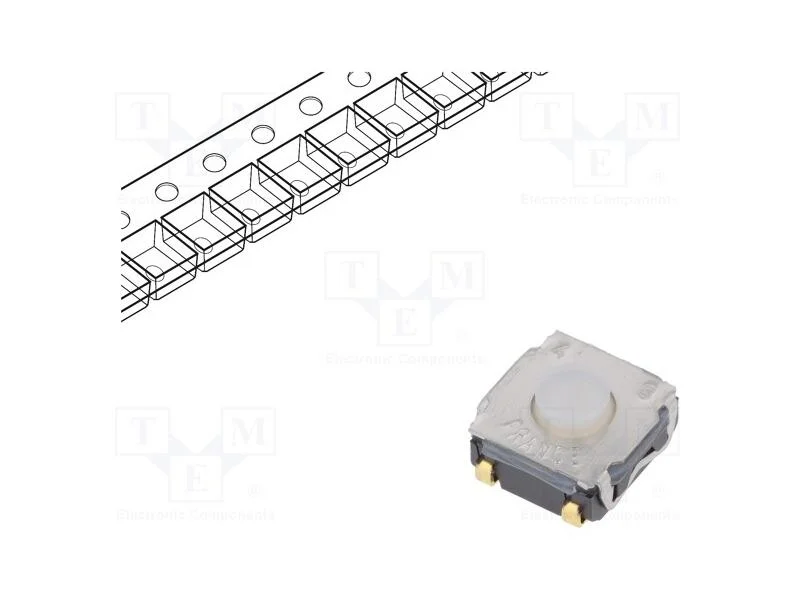 Microinterruptor TACT, SPST-NO, Pos: 2, 0,05A/32V.