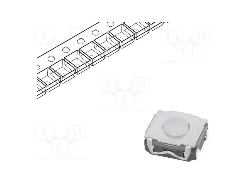 Microinterruptor TACT, SPST-NO, Pos: 2, 0,05A/32V.