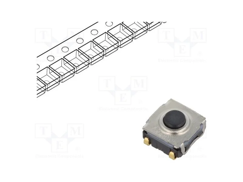 Microinterruptor TACT, SPST-NO, Pos: 2, 0,05A/32V.