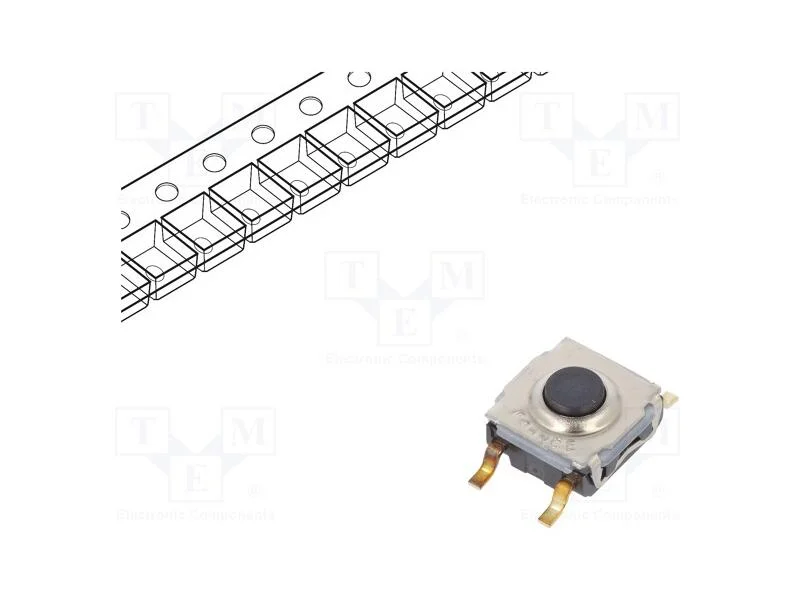 Microinterruptor TACT, SPST-NO, Pos: 2, 0,05A/32V.