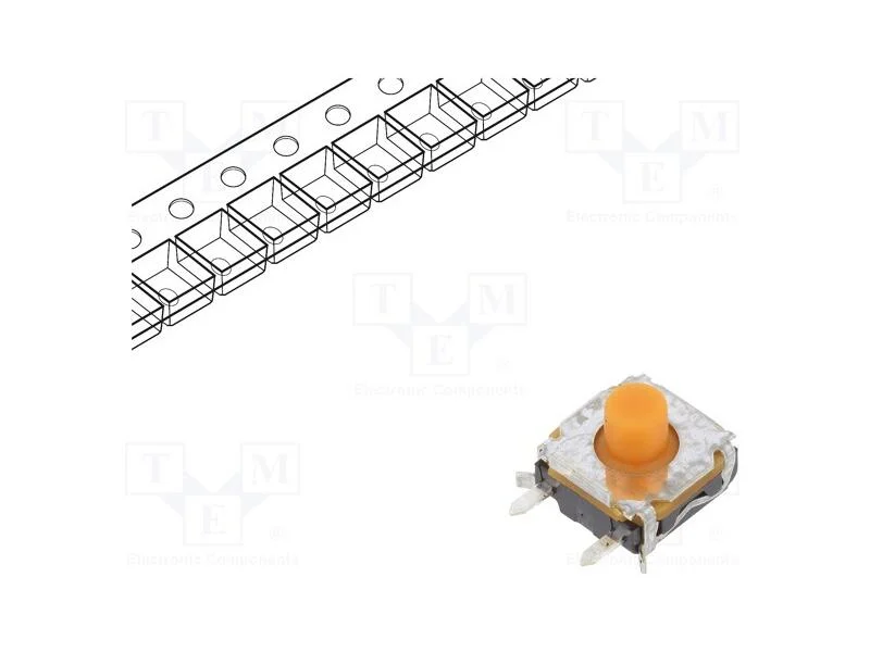 Microinterruptor TACT, SPST-NO, Pos: 2, 0,05A/32V.