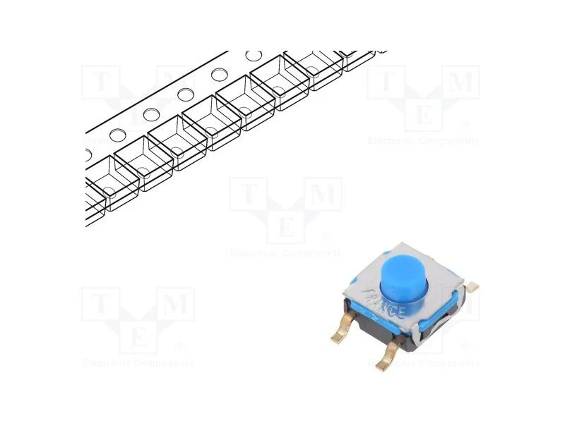 Microinterruptor TACT, SPST-NO, Pos: 2, 0,05A/32V.