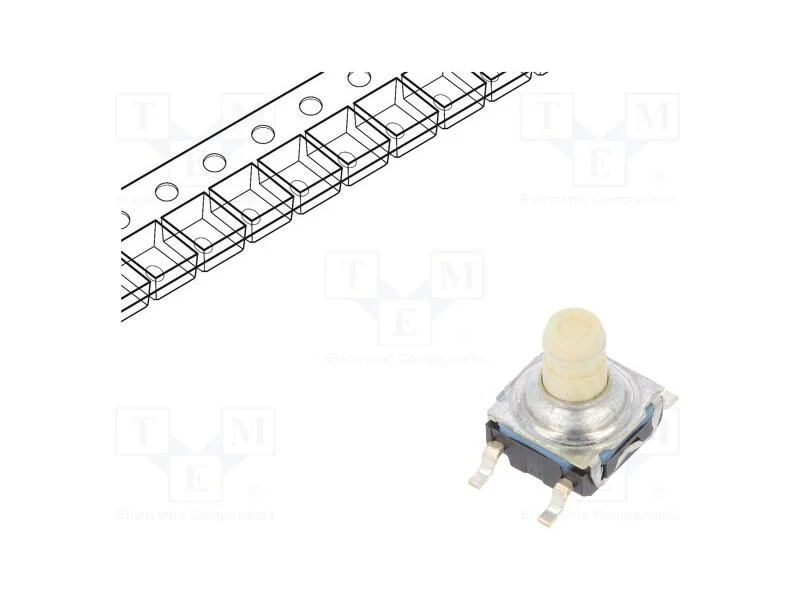 Microinterruptor TACT, SPST-NO, Pos: 2, 0,05A/32V.