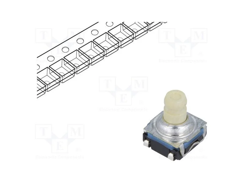 Microinterruptor TACT, SPST-NO, Pos: 2, 0,05A/32V.