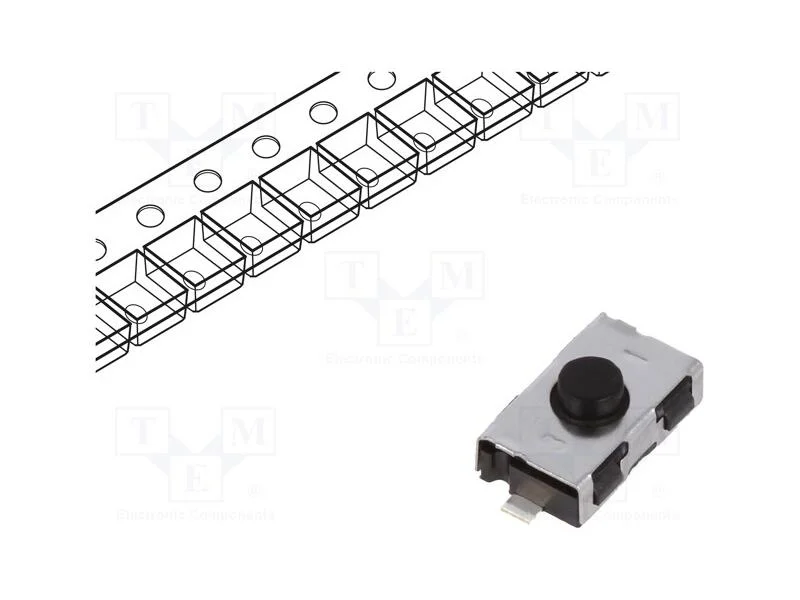 Microinterruptor TACT, SPST-NO, Pos: 2, 0,05A/32V.