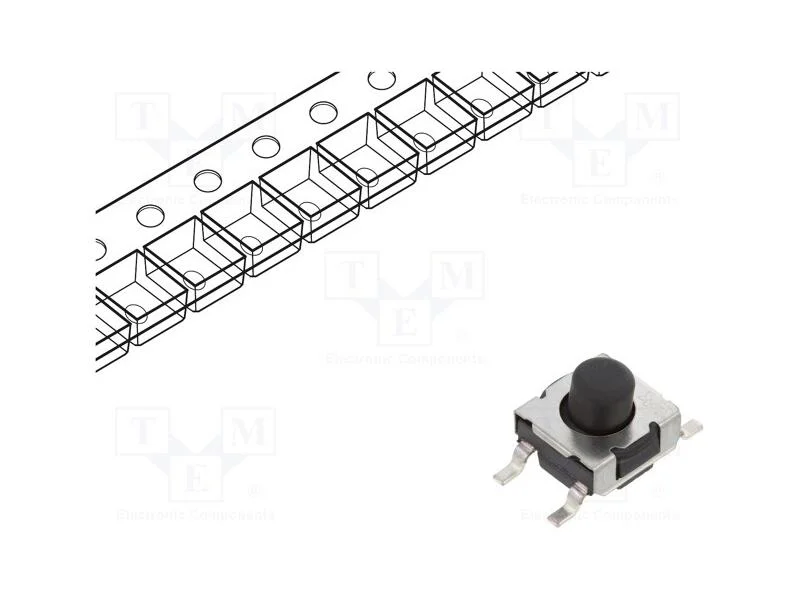 Microinterruptor TACT, SPST-NO, Pos: 2, 0,03125A/.