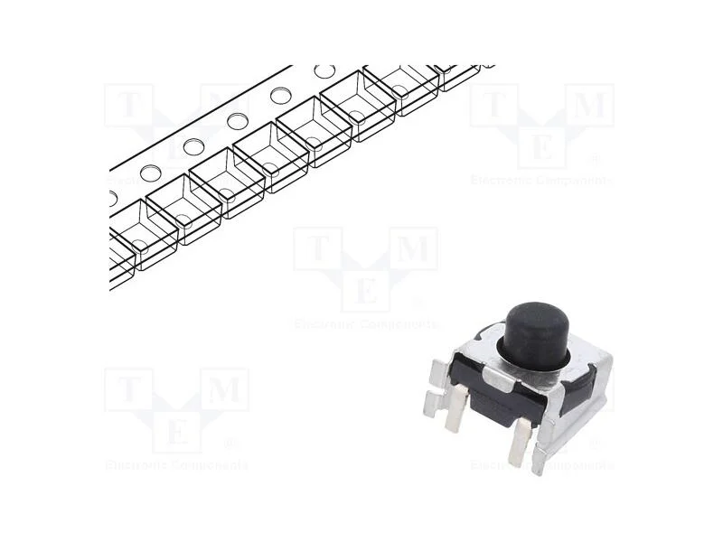 Microinterruptor TACT, SPST-NO, Pos: 2, 0,03125A/.