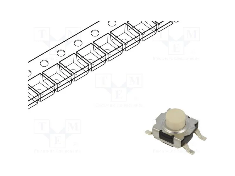 Microinterruptor TACT, SPST-NO, Pos: 2, 0,03125A/.