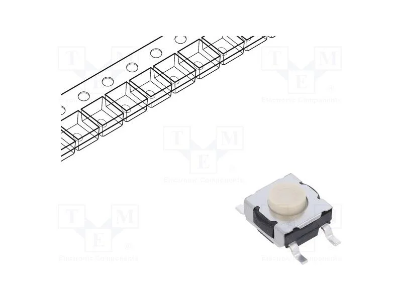 Microinterruptor TACT, SPST-NO, Pos: 2, 0,03125A/.