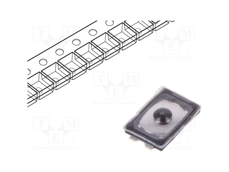 Microinterruptor TACT, SPST-NO, Pos: 2, 0,02A/15V.