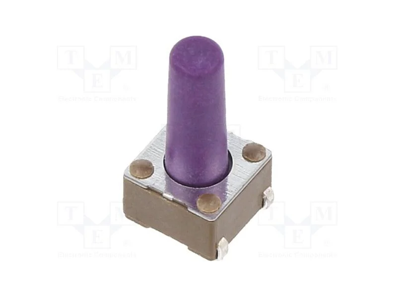 Microinterruptor TACT, SPST-NO, Pos: 2, 0,05A/12V.