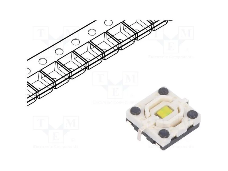 Microinterruptor TACT, SPST-NO, Pos: 2, 0,05A/12V.