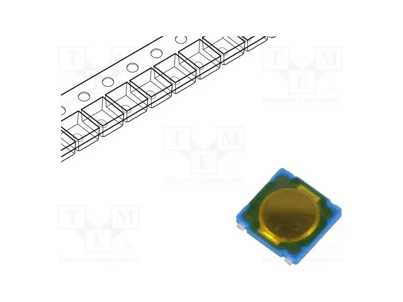 Microinterruptor TACT, SPST-NO, Pos: 2, 0,05A/12V.