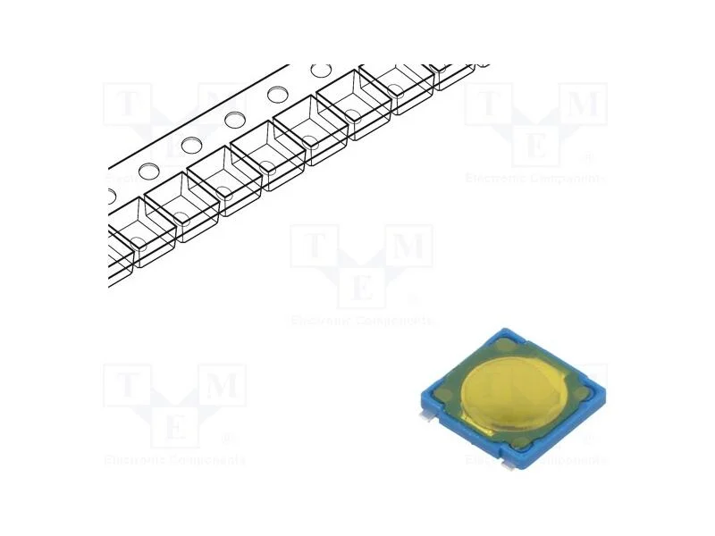 Microinterruptor TACT, SPST-NO, Pos: 2, 0,05A/12V.
