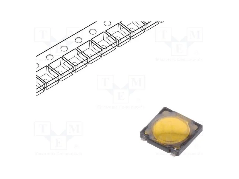 Microinterruptor TACT, SPST-NO, Pos: 2, 0,05A/12V.