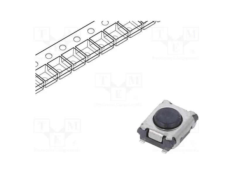 Microinterruptor TACT, SPST-NO, Pos: 2, 0,05A/12V.