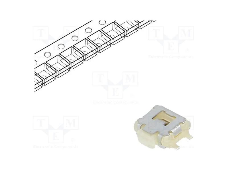Microinterruptor Tact, Spst-No, Pos: 2, 0,05a/12vdc, Smt, 2,2n