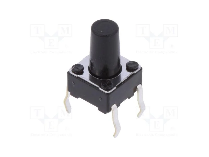 Microinterruptor Tact, Spst, Pos: 2, 0,05a/12vdc, Tht, 1n, 9,5mm