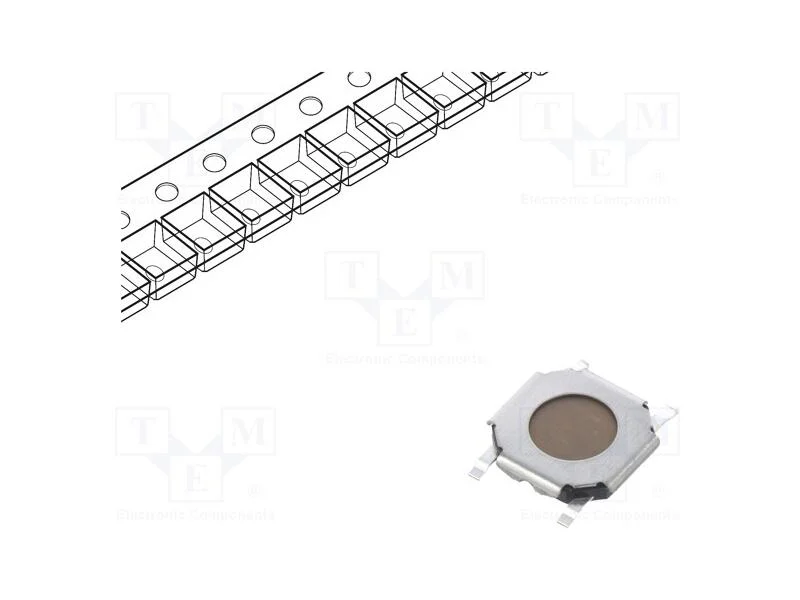 Microinterruptor TACT, SPST-NO, Pos: 2, 0,05A/12V.