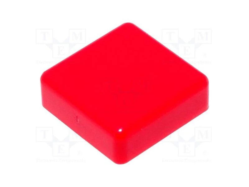 Tecla, quadrada, vermelho, 12x12mm, TACTS-24N-F,T.