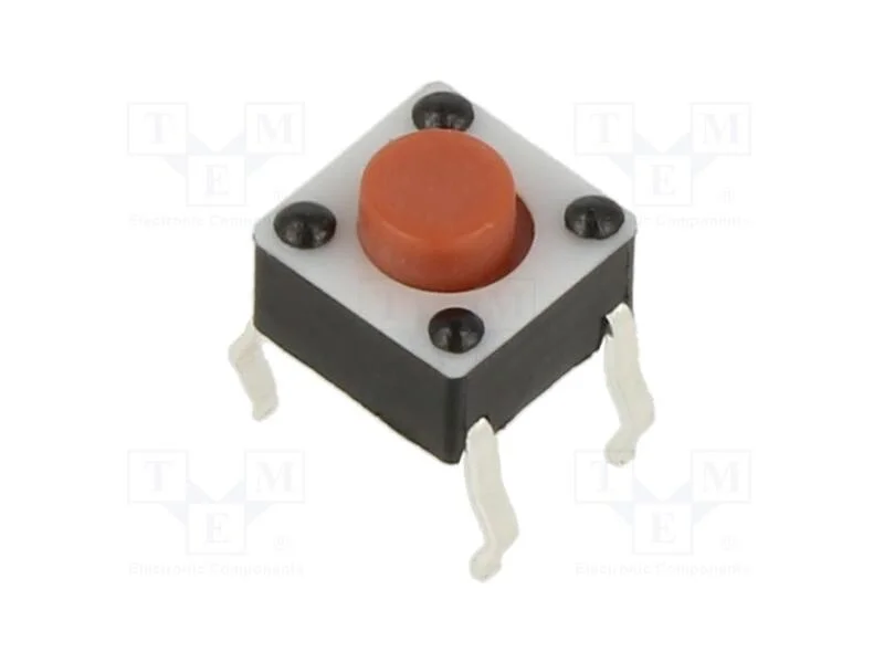 Microinterruptor TACT, SPST-NO, Pos: 2, 0,05A/12V.