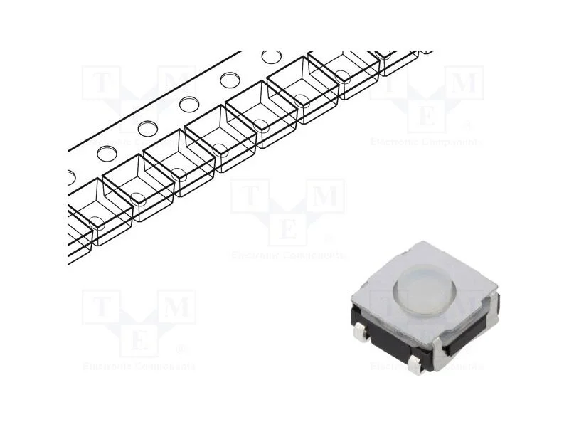Microinterruptor TACT, SPST-NO, Pos: 2, 0,05A/12V.