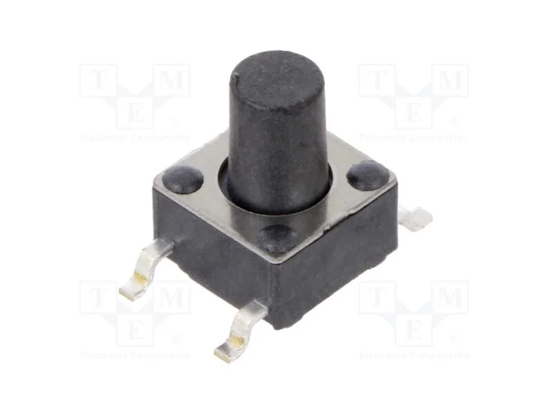 Microinterruptor TACT, SPST-NO, Pos: 2, 0,05A/12V.