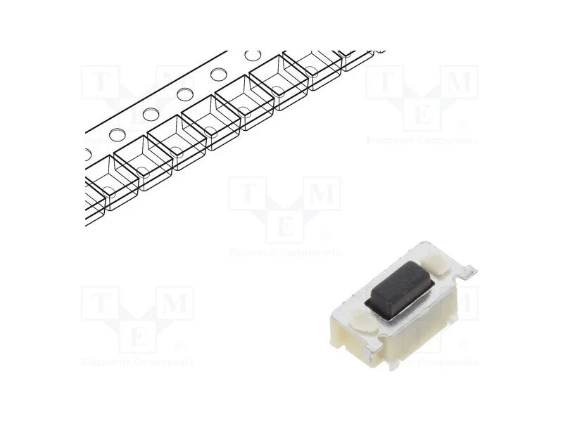 Microinterruptor TACT, SPST, Pos: 2, 0,05A/12VDC,.