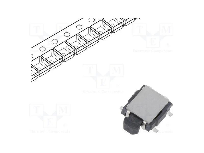 Microinterruptor TACT, SPST, Pos: 2, 0,05A/12VDC,.