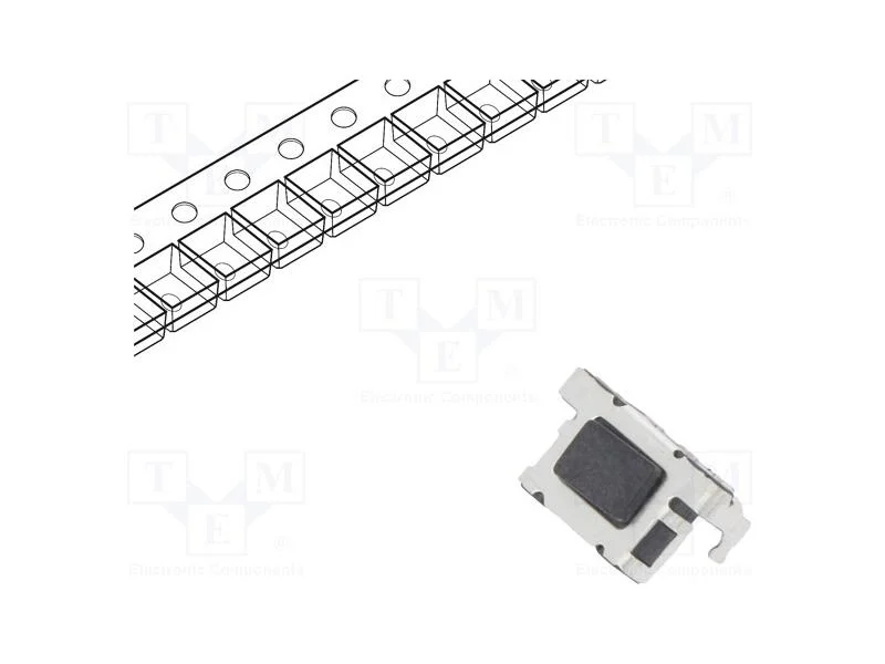 Microinterruptor TACT, SPST, Pos: 2, 0,05A/12VDC,.