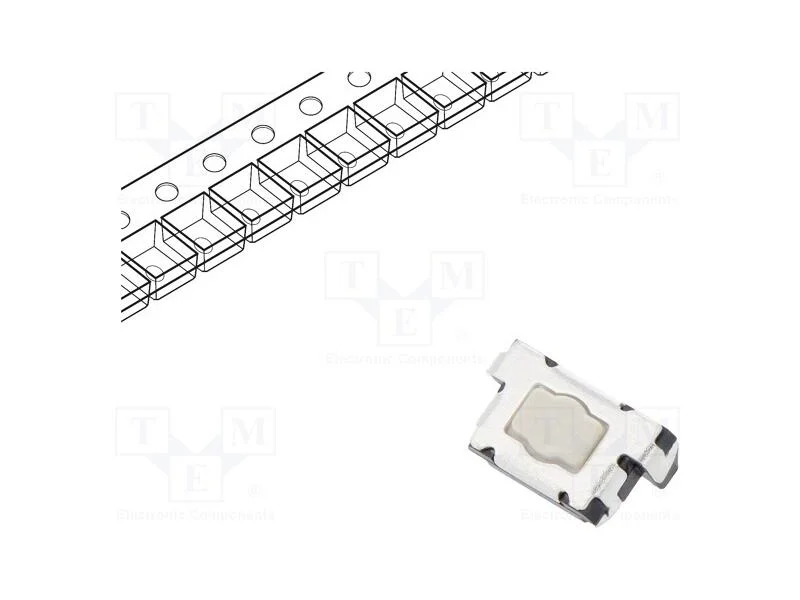 Microinterruptor TACT, SPST, Pos: 2, 0,05A/12VDC,.