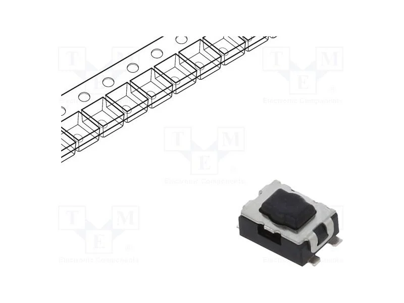 Microinterruptor TACT, SPST, Pos: 2, 0,05A/32VDC,.