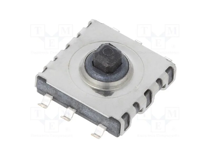 Microinterruptor TACT, Pos: 2, 0,05A/12VDC, SMT, .