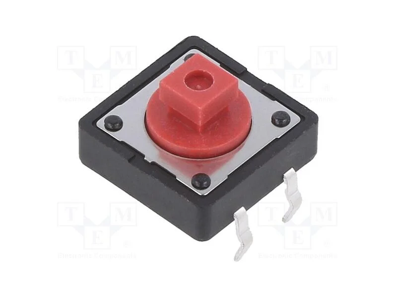 Microinterruptor Tact, Spst-No, Pos: 2, 0,05a/12vdc, Pcb,Tht, 2,6n