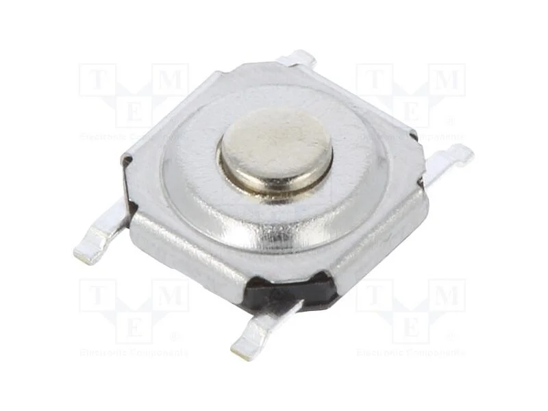Microinterruptor TACT, Pos: 2, 0,05A/12VDC, SMT, .