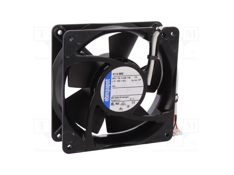 Ventilador: DC, transversal, 24VDC, 119x119x38mm,.