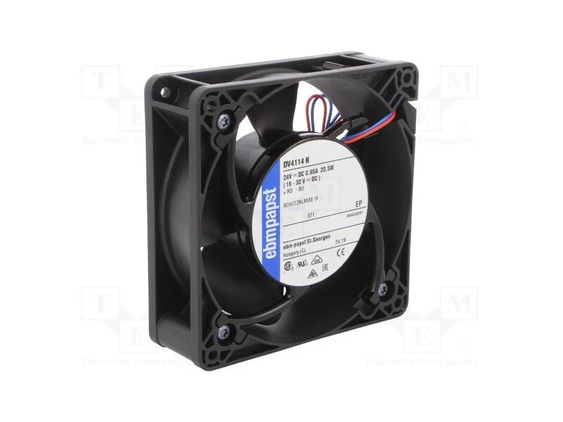 Ventilador: DC, transversal, 24VDC, 119x119x38mm,.