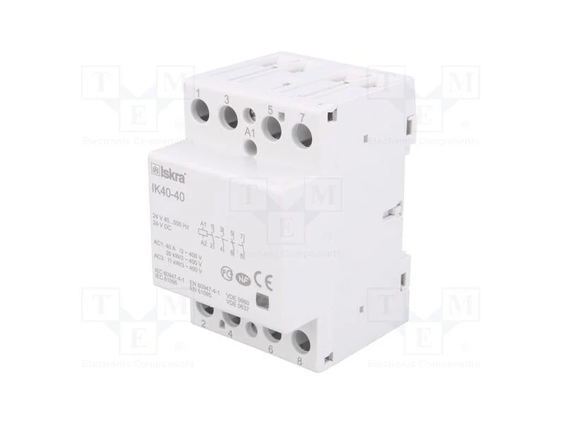 Contator: 4-De Polo de Instalação, 40a, 24vac,24vdc, No X4
