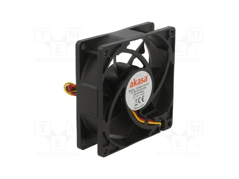 Ventilador: Dc, Transversal, 12vdc, 80x80x25mm, 31dba, Ebr, Preta