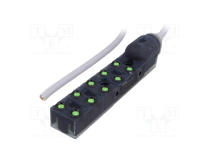 Centrais de conexão, M8, PIN: 3, 5m, tomada, 8A, .