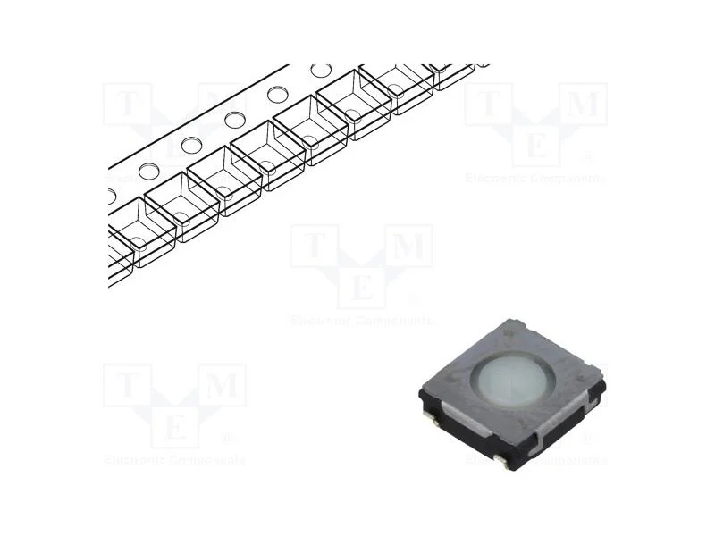 Microinterruptor TACT, SPST, Pos: 2, 0,02A/15VDC,.